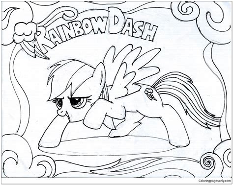 Rainbow dash (mlp) by aquagalaxy on deviantart. Rainbow Dash 3 Coloring Pages - Cartoons Coloring Pages ...