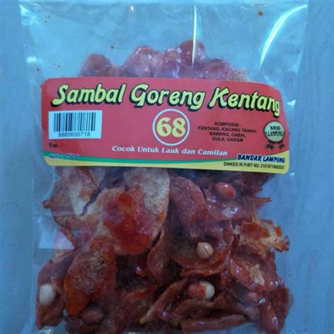 300gr kentang 1 siung bawang putih 4 cabe keriting ( sesuai selera) 1/2 gelas air 3. Sambal goreng keripik kripik kentang manis pedas kacang ...