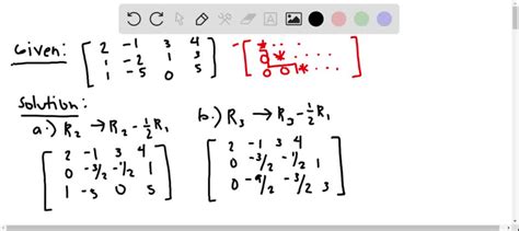 Pick the 1st element in the 1st column and eliminate all elements that are below the current one. Find the rank of each of the following matrices.