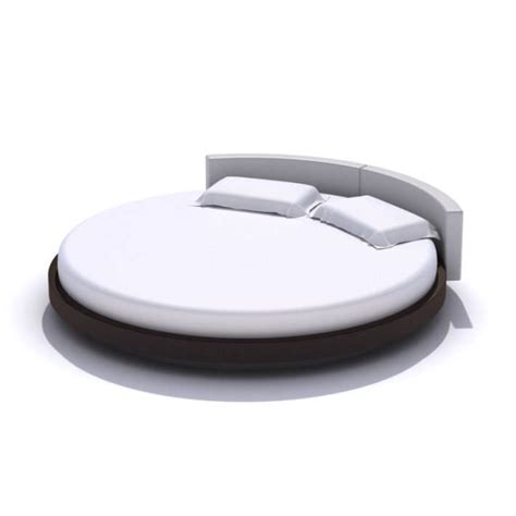 Round bed mattresses and frames. White Circular Bed 3D Model - CGTrader.com