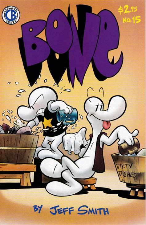 Bone is an independently published american comic book series, written and illustrated by jeff smith, originally serialized in 55 irregularly released issues from 1991 to 2004. Bone 15 August 1994 Cartoon Books Grade NM | Etsy ...