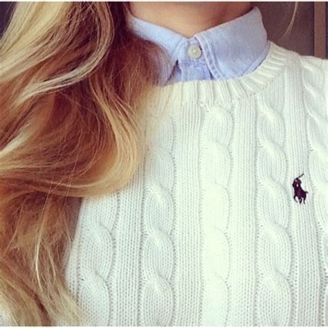 How to wear under a cardigan. collared shirt under a sweater | Preppy outfits, Fashion ...