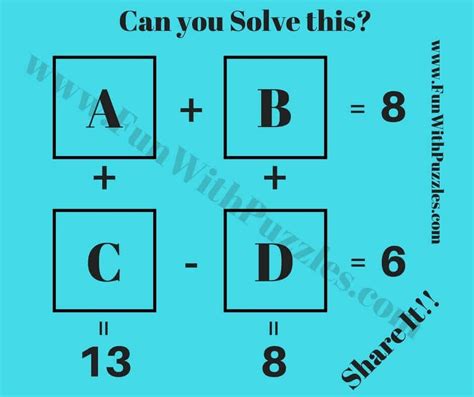 Have fun with the math riddles for kids with answers included, test your problem solving skills. Logic Maths IQ Questions with Answers in 2020 | Logic math ...