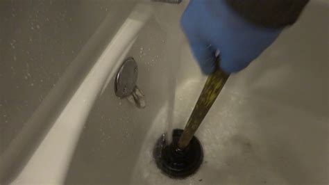 Check spelling or type a new query. slow tub drain cleared with plunger and rag - YouTube