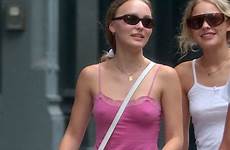 lily rose depp braless pink york friends sexy public her cute fashion pokies instagram jeans girl fappening spotted outfits walking