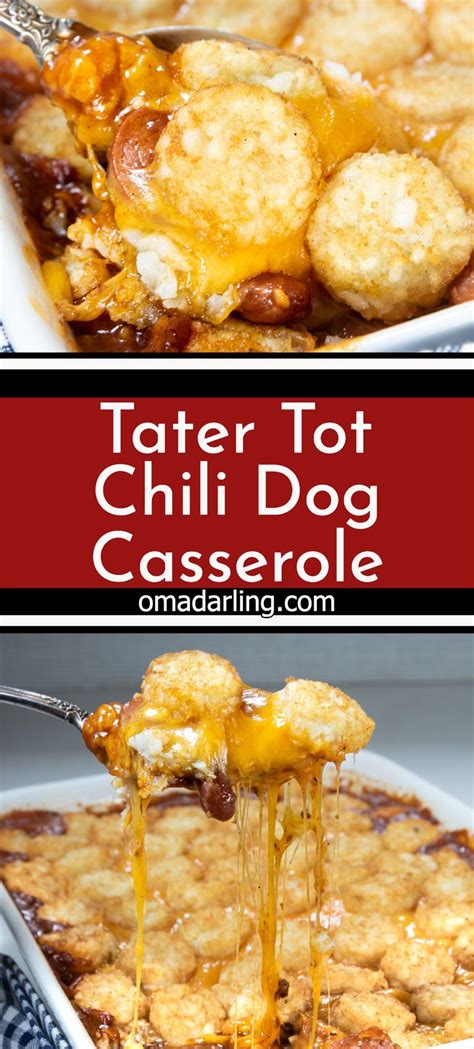 This tater tot recipe with cheese and vegetables is a big hit in our. Tater Tot Chili Dog Casserole | Recipe | Tater tot, Hot ...