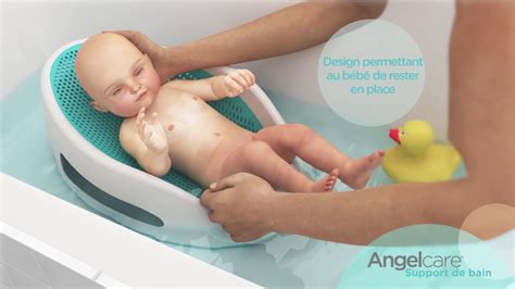 Place it directly in your tub and rely on the cradle support to hold your little one safely in place as you wash. Angelcare Baby Bath Support FR - YouTube