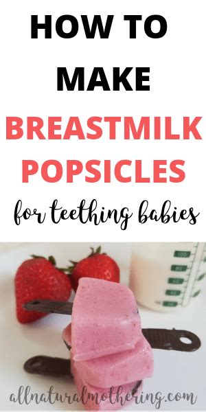 It uses coconut milk, spinach, almond milk, and other yummy goodness to pack in essential fatty acids and nutrients nursing moms need. How to make Breast Milk Popsicles for Teething Babies ...