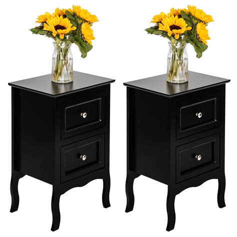 Customize the cabinet with a fresh coat of paint. 2PCS Nightstand for Bedrooms, 2-Drawer Compact Bedroom Side Table Bedside Table, Heavy Duty ...