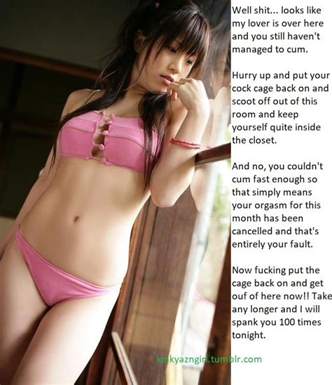 Dad wanted to ease my pain, he let me live a life without worry. chastity captions — kinkyazngirl: Lol loser. If you can't ...