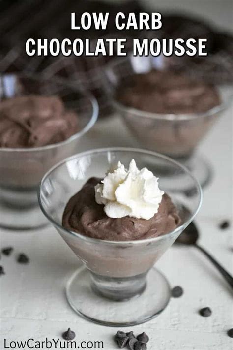 To make this simple no bake dessert, you should have the following kitchen items you'll want to keep a supply of heavy cream, gelatin, and cocoa in stock as this easy low carb sugar free chocolate mousse is much better than any boxed mix. Made with simple ingredients, this sugar free low carb ...