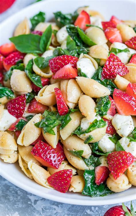 There's nothing like a summer dessert featuring fresh, juicy strawberries. Caprese Strawberry Pasta Salad Recipe - Peas and Crayons