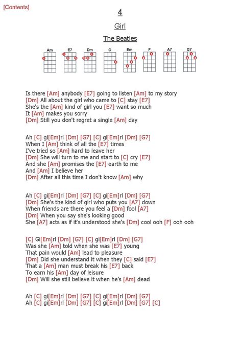 4-girl-the-beatles-easy-ukulele-songs,-ukulele-chords-songs