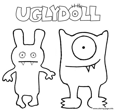 We're coloring a picture of moxi, ox and uglydog using colored sand! Ugly Dolls Comedy Movie Coloring Pages Printable