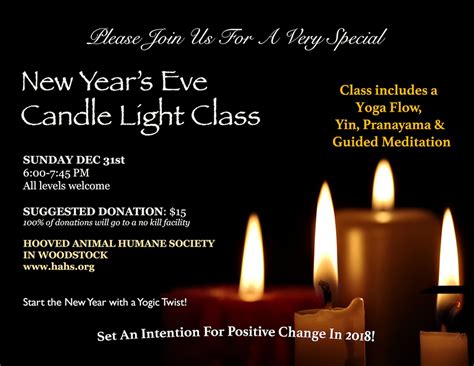 Maybe you would like to learn more about one of these? New Year's Eve Candle Light Yoga | Give To A Good Cause ...