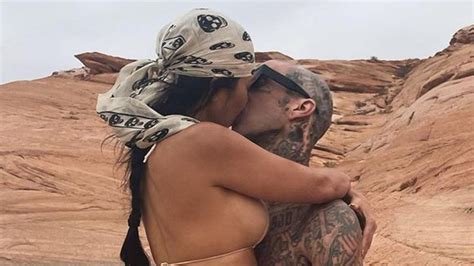 Since taking their romance public earlier this year, kourtney kardashian and travis barker are in it for the long haul and ready for the next step together, a kourtney and travis have talked about marriage, the second source dishes. Kourtney Kardashian Sits on Travis Barker's Lap in Steamy ...