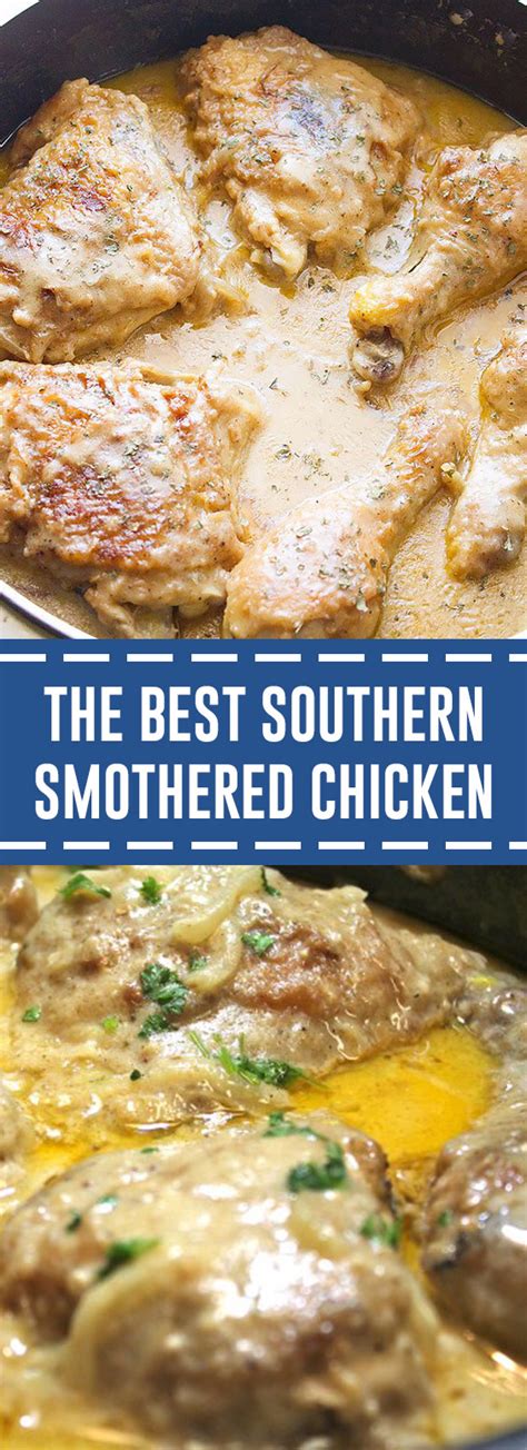 This makes a great family lunch or dinner. The Best Southern Smothered Chicken | Smothered chicken ...