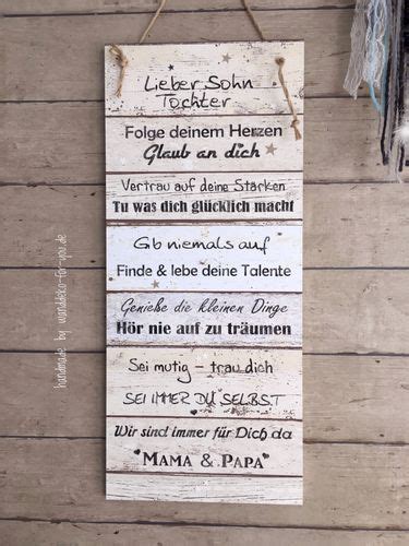 Schöne sprüche zur hochzeit mit solch einem tiefsinn und ausdruckscharakter finden sie nur auf bei uns erfahren sie, wie unsere sprüche hochzeit karten, widmungen, reden und vieles mehr. Liebe Tochter/ Lieber Sohn/ Wunschname Vintage, Spruchtextschild, Sprüche, Holzschilder, Vintage ...