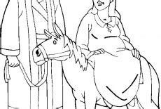 No room at the inn bible coloring. Mary And The Donkey And Joseph Journey To Bethlehem ...