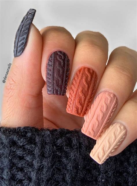 Let me know if you have any. 22 Stunning Fall Nail Ideas For Autumn 2020 : Cable Knit ...