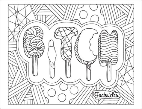 Adult doodle art doodling 14. sp-bitch-fucksicle-small-printable-coloring-page - Swear ...