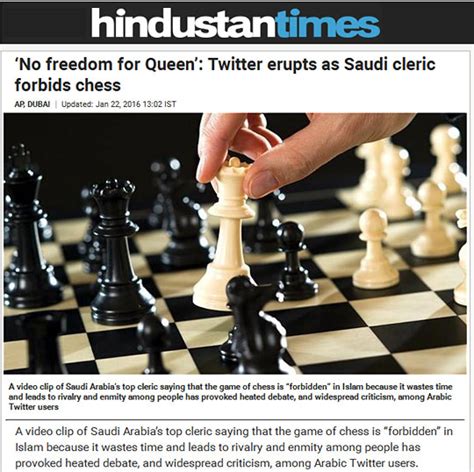 Law of playing chess in islam is still a controversy, some islam theologian argued that it is haram because negatives effects of it, such as the player can neglect his times and obligations because he becomes so absorbed in chess, but others argued that it is makruh, if it does not make us to neglect everything. CHESS, A FORBIDDEN GAME IN ISLAM | Sakk