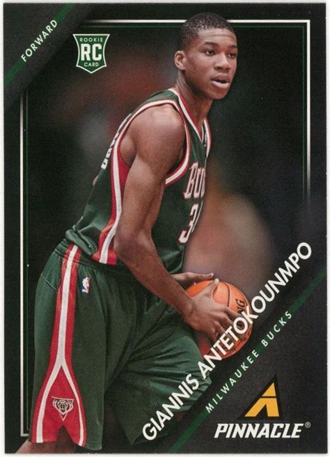 In his rookie year he barely shot 100 3's, which is nowhere near a large enough sample to establish however, if giannis antetokounmpo does become a much better 3 point shooter, he will definitely be. Lot Detail - 2013-14 Panini Pinnacle #5 Giannis Antetokounmpo Rookie Card