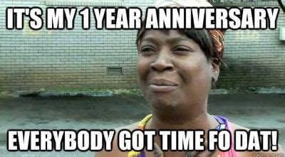 Happy 20 year work anniversary,looks like things are getting serious! Funny Anniversary Memes For Everyone - Most Funny ...