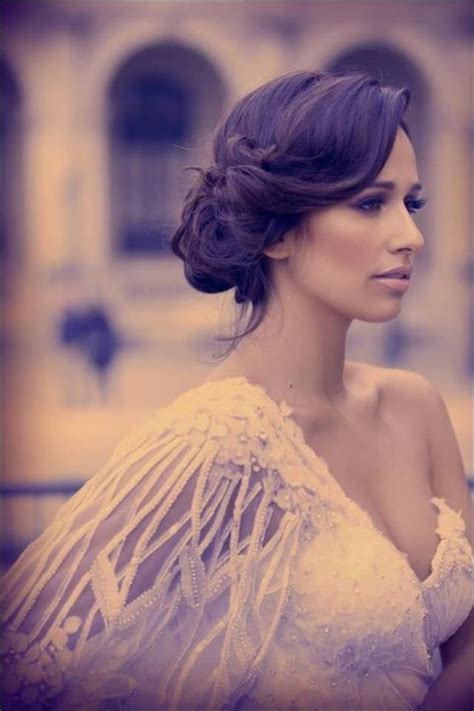 A shag hairstyle can be one of the ideal options for women who have curly hair. Pams updo | Sophisticated hairstyles, Long hair wedding ...