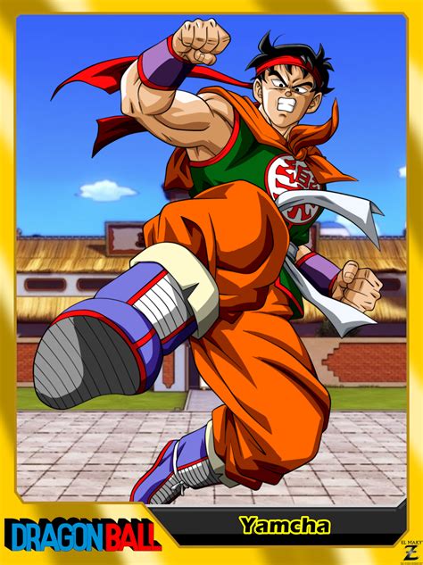 Lineart and color by orco05. Maky Z Blog: (Card) Yamcha (Dragon Ball)