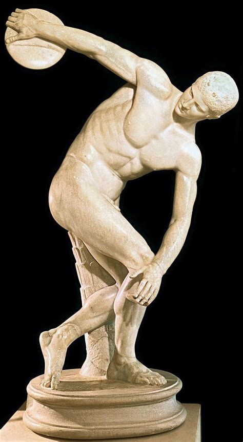 The discus throw (pronunciation), also known as disc throw, is a track and field event in which an athlete throws a heavy disc—called a discus—in an attempt to mark a farther distance than their. Discobolus, the Discus Thrower. The bronze original by the ...