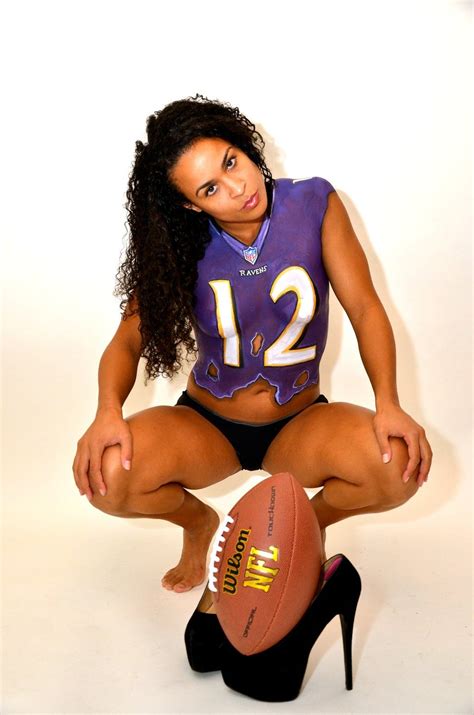 Brazil football soccer body paint girl. Ravens Football Jersey body paint by DivineDelphi | Body ...