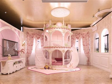 Prinzessin im schloss bett, welches kleine mädchen träumt nicht von dieser vorstellung. Schlafzimmer Prinzessin Mädchen Rutsche Kinder Bett ...