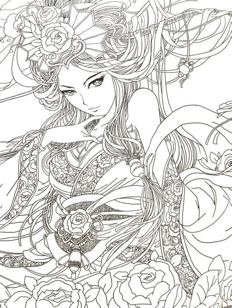 Top 20 anime coloring pages: Pin by Elena Mencias on Colouring Pages | Coloring books ...