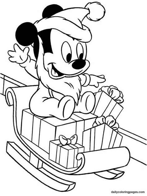 This is a great collection of mickey mouse coloring pages. Baby Mickey mouse Christmas coloring page | PreK Christmas ...