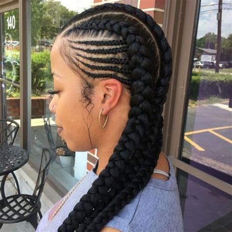 Goddess braids are essentially thicker cornrows. 125 Popular Feed in Braid Hairstyles with Tutorial | Two ...