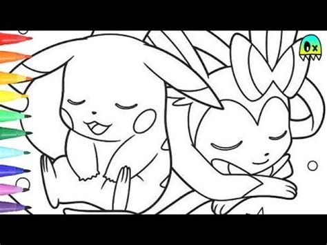 Take part in a fantastic journey. Pokemon Coloring Pages Pikachu Eevee and Sylveon Coloring ...