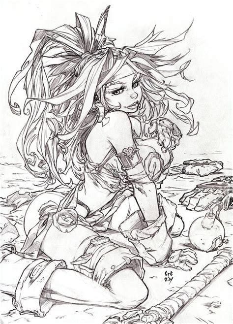 Original art by dacilio costa in category illustrations. Red Monika by CREONfr on DeviantArt | Sketches, Comic art, Character art