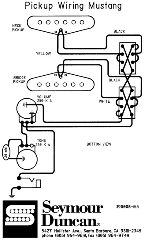 For wiring diagrams, switch/control function diagrams and parts lists for your specific model, visit the knowledge base in the support section of fender.com, where the service diagrams link presents. Where can I find a Fender Mustang wiring diagram? | Jag-Stang.com