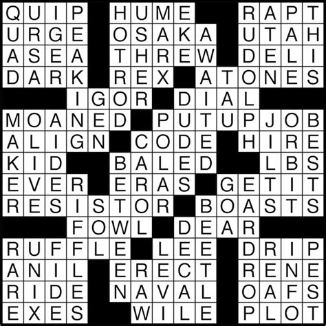 Iby solving these crosswords you will expand your knowledge and skills while becoming a crossword solving master. Crossword puzzle answers: February 5, 2016 - Metro US