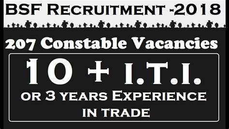 Contact job vacancies 2018 on messenger. BSF Recruitment 2018 Apply for 207 Job Vacancies - YouTube