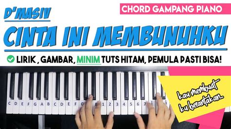 Kumpulan lirik lagu, chord gitar lagu indonesia lama dan terbaru. Tutorial Chord Piano | D'Masiv - CINTA INI MEMBUNUHKU | Mudah Dipahami Untuk Pemula - YouTube