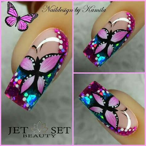 Has llegado al lugar indicado para buscar nuevas ideas para embellecer las uñas de tus. Diseños de uñas mariposas, Uñas con mariposas, Uñas encapsuladas