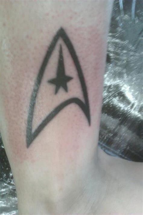 Impressive star trek enterprise tattoo on left half sleeve. 62+ Star Trek Tattoos And Ideas