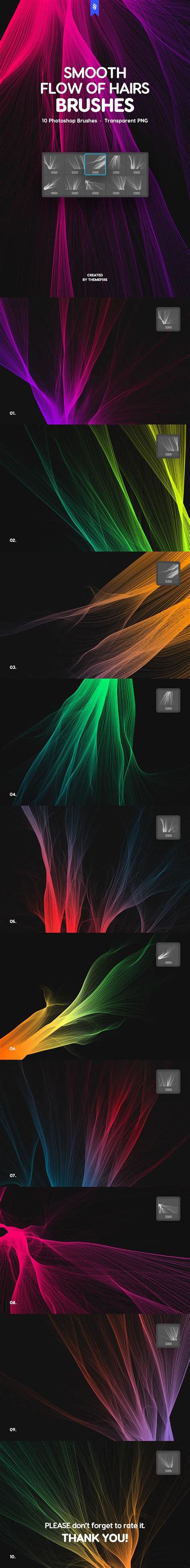 In this video you'll learn how to make a custom hair brush in. Smooth Flow of Hair Photoshop Brushes | Photoshop brushes ...
