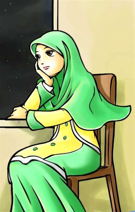 Yuk, coba kreasikan stiker tersebut dengan wajah kita. 35 Kartun Muslimah Terbaru - Anak Cemerlang