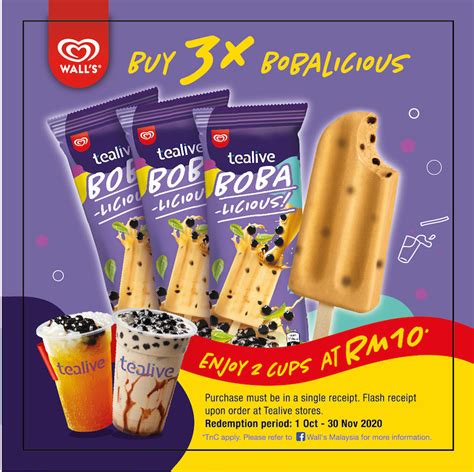 Masukkan ke dalam plastik aiskrim yang dah ada filling di dalamnya. Rindukan boba tea? Jangan rindu lagi, Wall's kini kenalkan ...