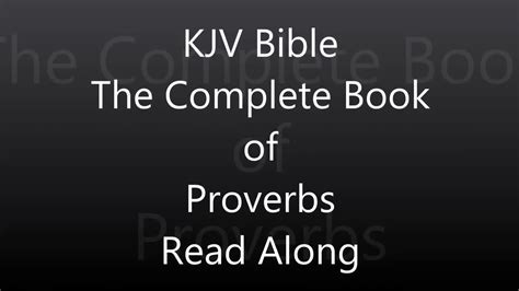 Of whom was born jesus, who is called christ. The Book of Proverbs KJV - YouTube