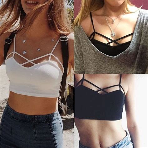 Pembayaran mudah, pengiriman cepat & bisa cicil 0%. New Sexy Women Cut Out White Bra Bustier Crop Top Bralette ...