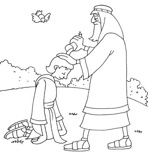 You called me. then eli realized that the lord was calling the boy. Samuel Anointing David in the Story of King Saul Coloring ...